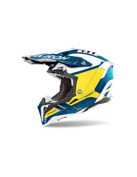 Casque cross Airoh Aviator 3 Saber - Bleu Mat