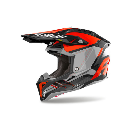 Casque cross Airoh Aviator 3 Saber - Orange