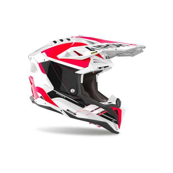 Casque cross Airoh Aviator 3 Saber - Rouge