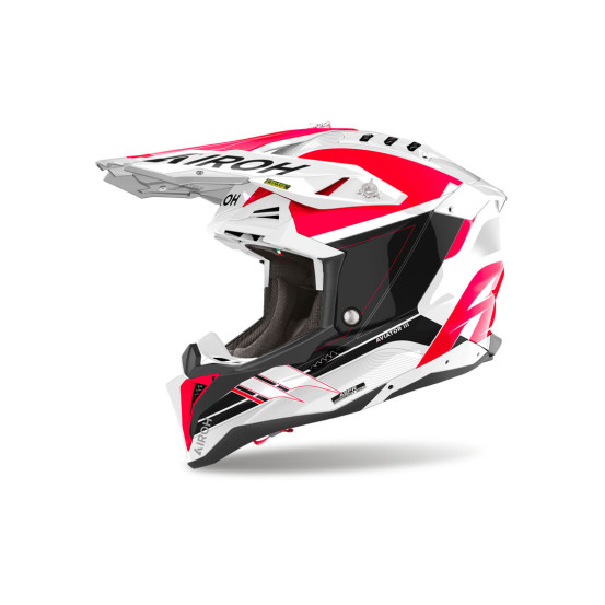 Casque cross Airoh Aviator 3 Saber - Rouge