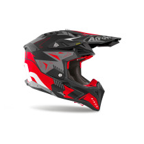 Casque cross Airoh Aviator 3 Spin - Rouge Mat 2