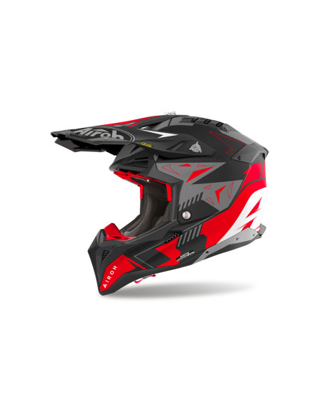 Casque cross Airoh Aviator 3 Spin - Rouge Mat