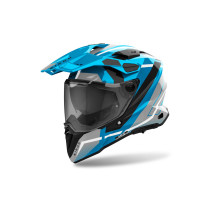 Casque adventure Airoh Commander 2 Mavick - Bleu céruléen