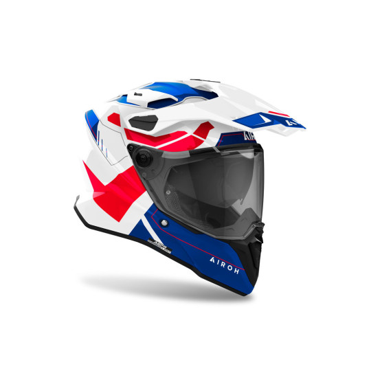 Casque adventure Airoh Commander 2 Reveal - Bleu Rouge