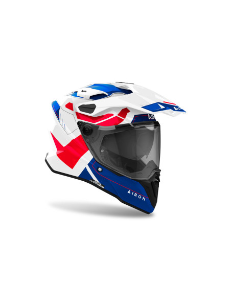Casque adventure Airoh Commander 2 Reveal - Bleu Rouge