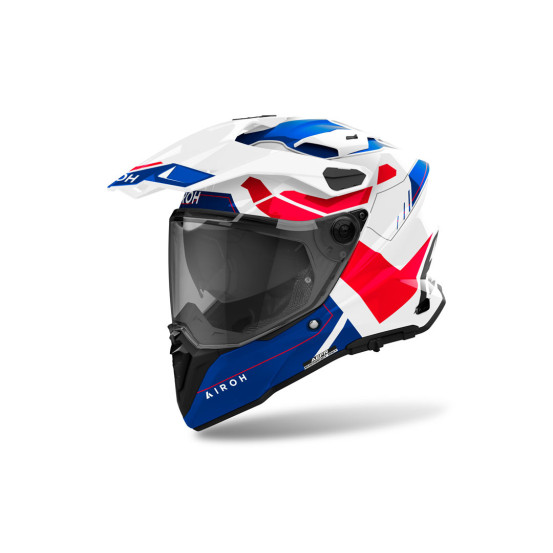 Casque adventure Airoh Commander 2 Reveal - Bleu Rouge