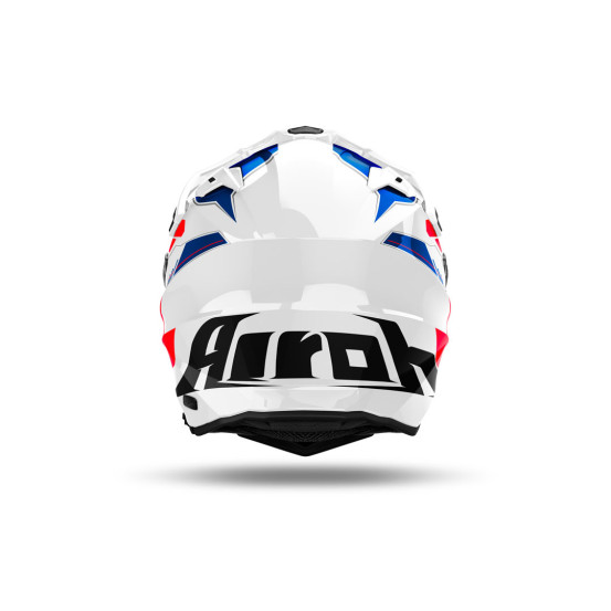 Casque adventure Airoh Commander 2 Reveal - Bleu Rouge
