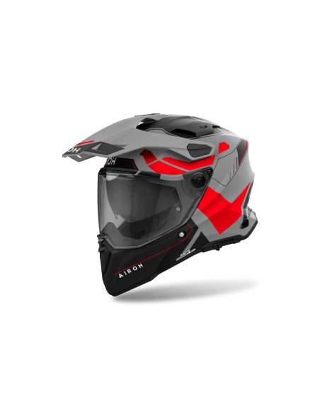 Casque adventure Airoh Commander 2 Reveal - Rouge Fluo Mat