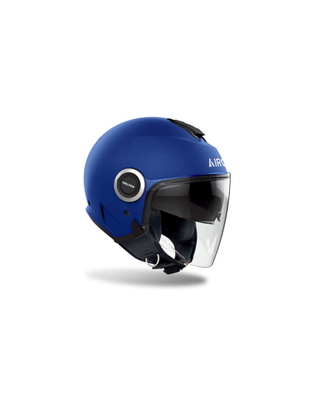 Casque jet Airoh Helyos - Bleu Mat