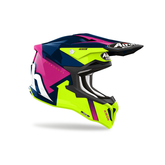 Casque cross Airoh Strycker Blazer - Bleu Rose