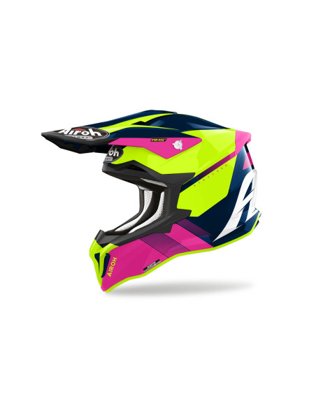 Casque cross Airoh Strycker Blazer - Bleu Rose