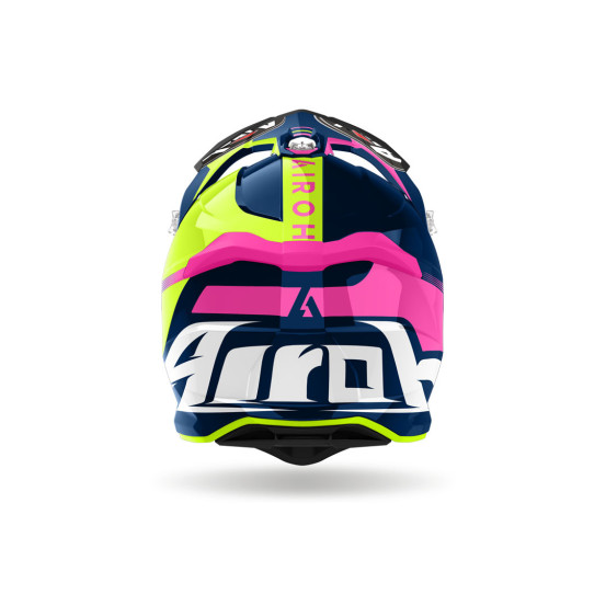 Casque cross Airoh Strycker Blazer - Bleu Rose