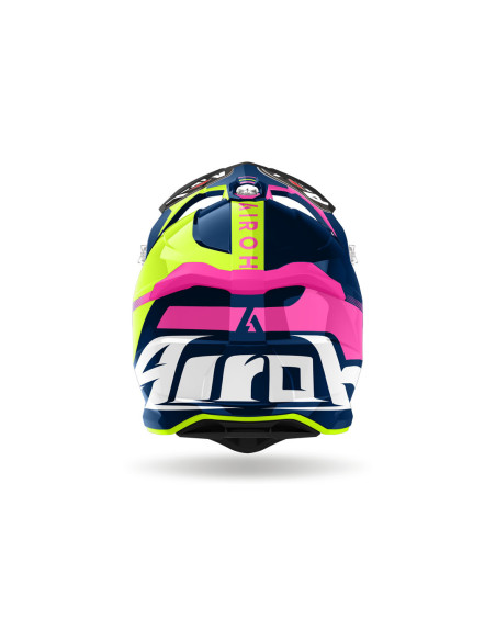 Casque cross Airoh Strycker Blazer - Bleu Rose