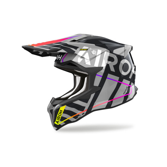 Casque cross Airoh Strycker Brave - Gris