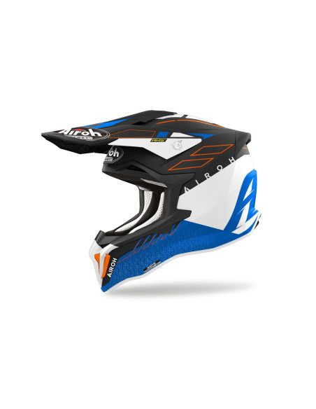 Casque cross Airoh Strycker Skin - Bleu Mat