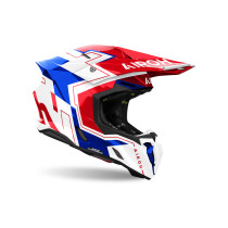 Casque cross Airoh Twist 3 Dizzy - Bleu Rouge 2