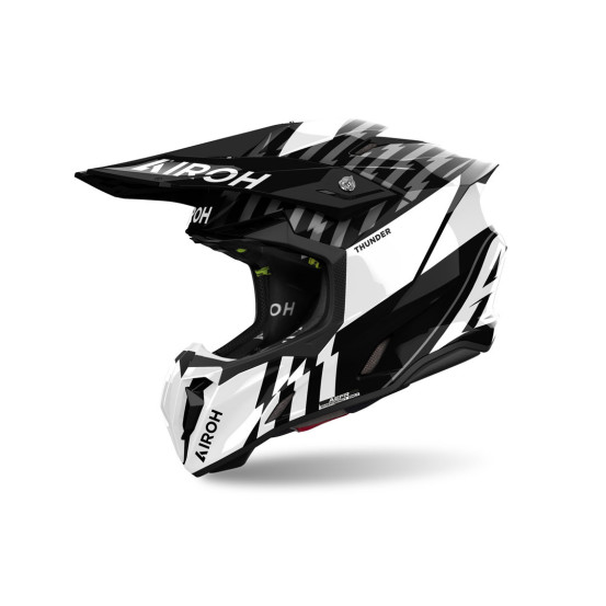 Casque cross Airoh Twist 3 Thunder - Noir Blanc