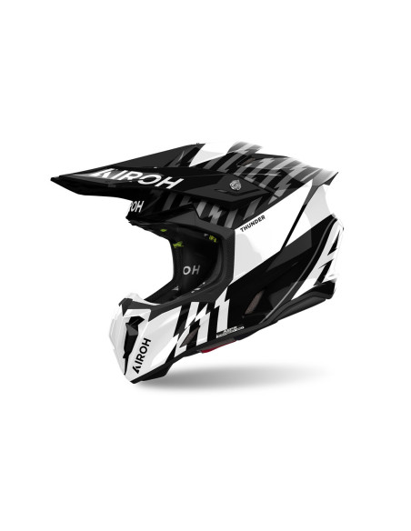 Casque cross Airoh Twist 3 Thunder - Noir Blanc