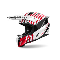 Casque cross Airoh Twist 3 Thunder - Rouge