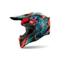 Casque cross Airoh Wraaap Cyber - Orange