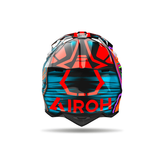 Casque cross Airoh Wraaap Cyber - Orange