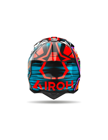 Casque cross Airoh Wraaap Cyber - Orange