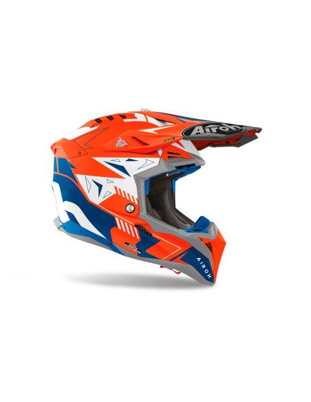 Casque cross Airoh Aviator 3 Spin - Orange Fluo Mat