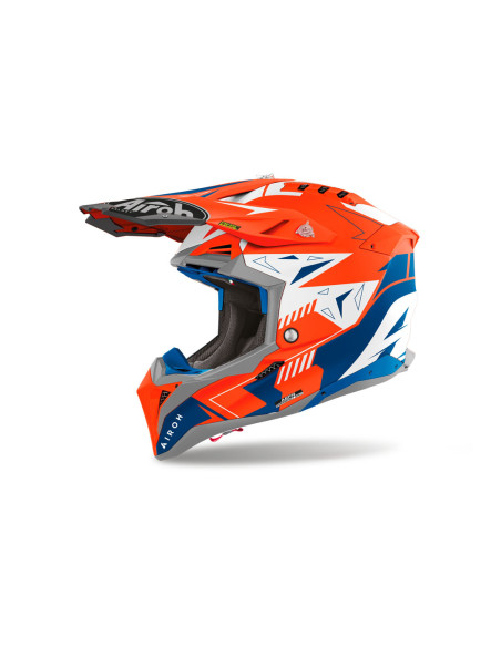 Casque cross Airoh Aviator 3 Spin - Orange Fluo Mat