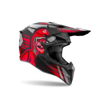 Casque cross Airoh Wraaap Cyber - Rouge Mat 2