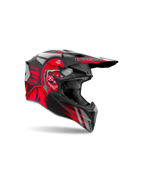 Casque cross Airoh Wraaap Cyber - Rouge Mat