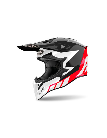Casque cross Airoh Wraaap Reloaded - Rouge
