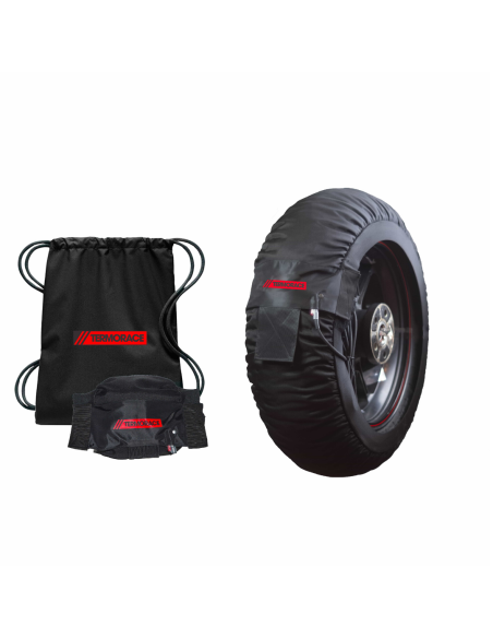 Paire de couvertures chauffantes noires Termorace BASIC - 80°C - Taille 2XL