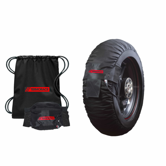 Paire de couvertures chauffantes noires Termorace BASIC - 80°C - Taille L