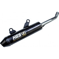 Silencieux alu noir embout carbone HGS KTM 125 SX 2012-2015 Husqvarna 125 TC 2012-2015