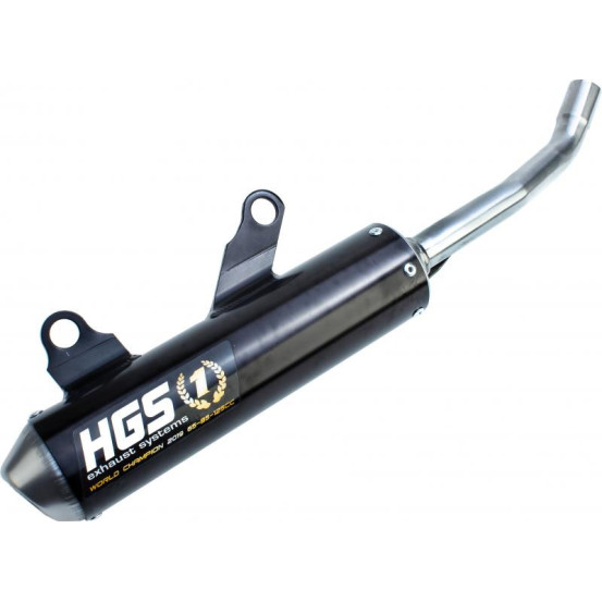 Silencieux alu noir HGS KTM 125 SX 2012-2015 Husqvarna 125 TC 2012-2015
