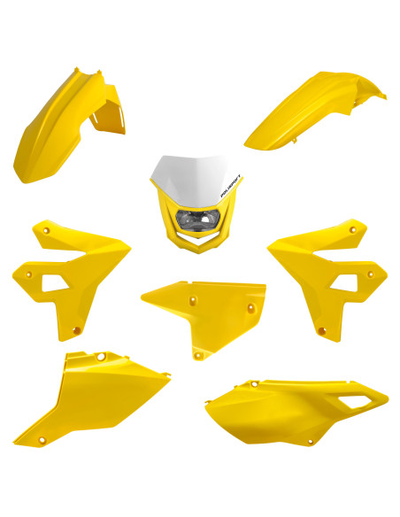 Kit plastiques Restylé POLISPORT complet - Jaune - Suzuki 400 DR-Z