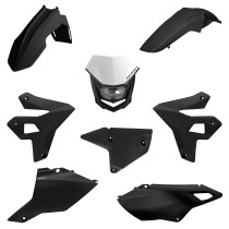 Kit plastiques Restylé POLISPORT complet - Noir - Suzuki 400 DR-Z
