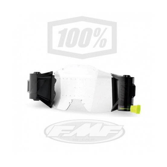 Système roll off complet pour masque cross FMF Powerbomb et Powercore Adulte