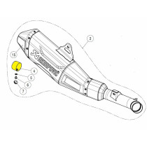 Chicane de silencieux AKRAPOVIC V-TUV349