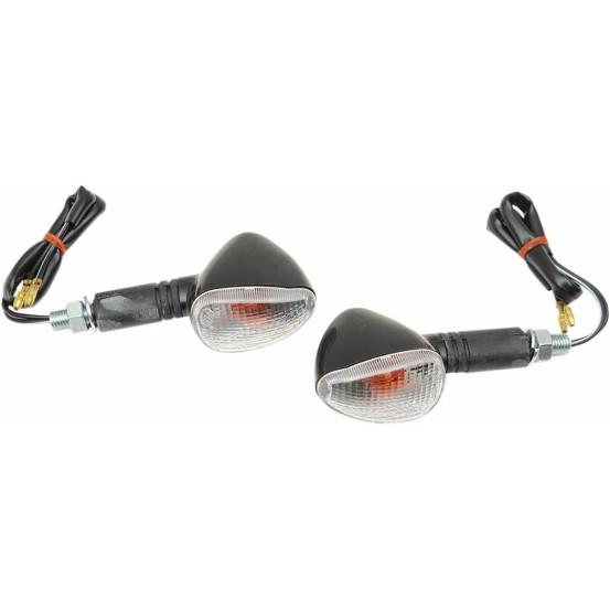 Clignotants Universels Noirs K&S (la paire)