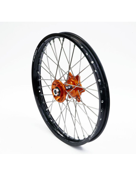 Roue avant complète ART (21x1,60) KTM/Husqvarna Jante Noire / Moyeu Orange