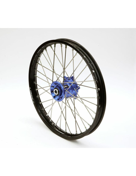 Roue avant complète ART (21x1,60) KTM/Husqvarna Jante Noire / Moyeu Bleu