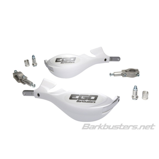 Kit protège-mains BARKBUSTERS Ego montage 2 points embout de guidon droit Ø22mm - Blanc