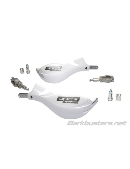 Kit protège-mains BARKBUSTERS Ego montage 2 points embout de guidon droit Ø22mm - Blanc