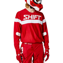 Maillot cross enfant Shift 2021 White Label Haut - Rouge