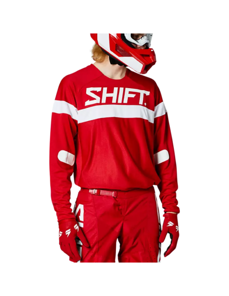 Maillot cross enfant Shift 2021 White Label Haut - Rouge