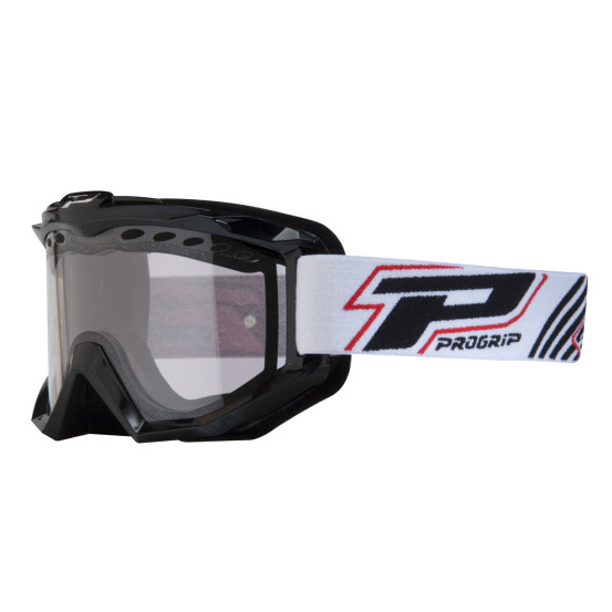 Masque cross Progrip Atzaki ventilé double écran - Noir