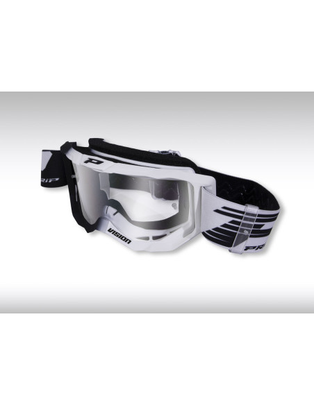 Masque cross Progrip VISION Base 3300TR - Noir Blanc