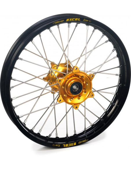 Roue arrière complète HAAN WHEELS (19x2,15) HUSABERG et KTM, jante noire, moyeu