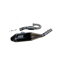 Ligne complète inox alu Noir embout carbone HGS KTM 250 SX F 2023 - 2024 HUSQVARNA 250 FC 2023 - 2024